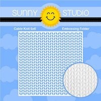 Sunny Studio Stamps - Christmas - Embossing Folder - Cable Knit