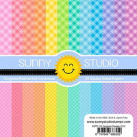 Sunny Studio Stamps - 6 x 6 Paper Pack - Gingham Pastels