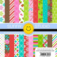 Sunny Studio Stamps - Christmas - 6 x 6 Paper Pack - All Is Bright