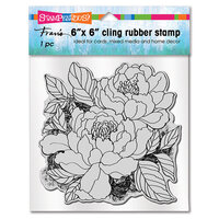 Stampendous - Cling Mounted Rubber Stamps - Peony Pair