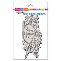 Stampendous - Christmas - Cling Mounted Rubber Stamps - Mini Slimline - Floral Season