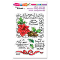 Stampendous - Christmas - Clear Photopolymer Stamps - Poinsettia Frame