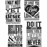 Stampers Anonymous - Tim Holtz - Cling Mounted Rubber Stamp Set - Motivation 3