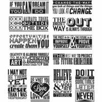Stampers Anonymous - Tim Holtz - Cling Mounted Rubber Stamp Set - Mini Motivation