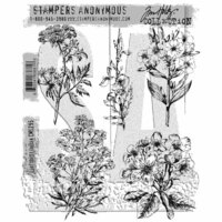 Stampers Anonymous - Tim Holtz - Cling Mounted Rubber Stamp Set - Illustrated Garden