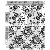 Stampers Anonymous - Tim Holtz - Cling Mounted Rubber Stamp Set - Vines and Roses