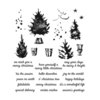 Stampers Anonymous - Tim Holtz - Christmas - Cling Mounted Rubber Stamp Set - Watercolor Trees