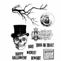 Stampers Anonymous - Tim Holtz - Halloween - Cling Mounted Rubber Stamps - Mr. Bones