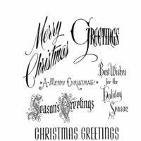 Stampers Anonymous - Tim Holtz - Christmas - Cling Mounted Rubber Stamps - Christmastime