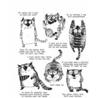 Stampers Anonymous - Tim Holtz - Cling Mounted Rubber Stamp Set - Snarky Cat