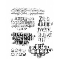Stampers Anonymous - Tim Holtz - Cling Mounted Rubber Stamp Set - Faded Type