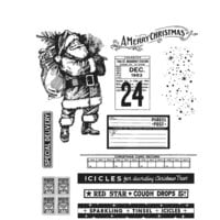 Stampers Anonymous - Tim Holtz - Christmas - Cling Mounted Rubber Stamp Set - Vintage Holidays