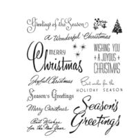 Stampers Anonymous - Tim Holtz - Cling Mounted Rubber Stamp Set - Christmas Time Number Three