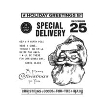 Stampers Anonymous - Tim Holtz - Christmas - Cling Mounted Rubber Stamps - Jolly Santa