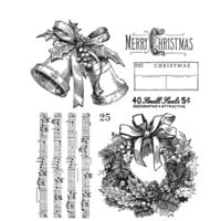 Stampers Anonymous - Tim Holtz - Christmas - Cling Mounted Rubber Stamp Set - Department Store