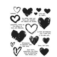 Stampers Anonymous - Tim Holtz - Cling Mounted Rubber Stamp Set - Love Notes