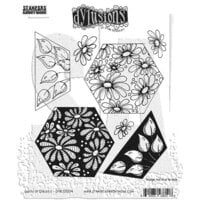 Stampers Anonymous - Dylusions - Cling Mounted Rubber Stamps - Quilts of Daises