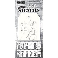 Stampers Anonymous - Tim Holtz - Element Stencils - Festive Art