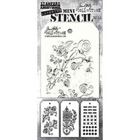 Stampers Anonymous - Halloween - Tim Holtz - Layering Stencils - Mini Stencils Set 53