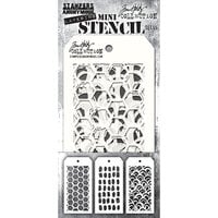 Stampers Anonymous - Tim Holtz - Layering Stencils - Mini Stencils Set 55