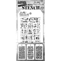 Stampers Anonymous - Tim Holtz - Layering Stencils - Mini Set 58