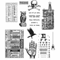 Stampers Anonymous - Tim Holtz - Halloween - Cling Mounted Rubber Stamp Set - Mini Halloween 5