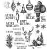 Stampers Anonymous - Tim Holtz - Christmas - Cling Mounted Rubber Stamp Set - Holiday Drawings
