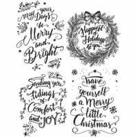 Stampers Anonymous - Tim Holtz - Christmas - Cling Mounted Rubber Stamps - Doodle Greetings 01