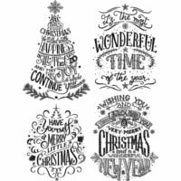 Stampers Anonymous - Tim Holtz - Christmas - Cling Mounted Rubber Stamps - Doodle Greetings 2