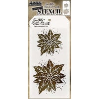 Stampers Anonymous - Tim Holtz - Christmas - Layering Stencil - Poinsettia Duo