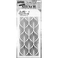 Stampers Anonymous - Tim Holtz - Stencils - Deco Feather