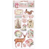 Stamperia - Pink Christmas Collection - Chipboard Embellishments