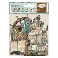 Stamperia - Songs Of The Sea Collection - Ephemera - Sea Sailing Ship and Elements