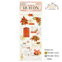 Stamperia - Create Happiness Christmas Plus Collection - Rub-On Transfers - Poinsettia