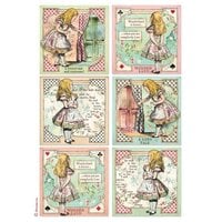 Stamperia - Alice Forever Collection - A4 Rice Paper - Alice Journaling Cards