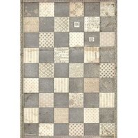Stamperia - Alice Forever Collection - A4 Rice Paper - Alice Chessboard