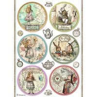 Stamperia - Alice Forever Collection - A4 Rice Paper - Alice Rounds