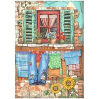 Stamperia - Sunflower Art Collection - A4 Rice Paper - Window