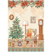 Stamperia - All Around Christmas Collection - A4 Rice Paper - Sweet Room