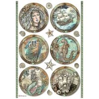 Stamperia - Songs Of The Sea Collection - A4 Rice Paper - Rounds