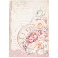 Stamperia - Romance Forever Collection - A4 Rice Paper - Clock