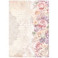 Stamperia - Romance Forever Collection - A4 Rice Paper - Floral Border