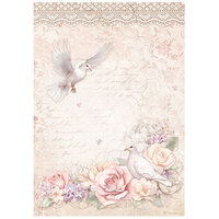Stamperia - Romance Forever Collection - A4 Rice Paper - Doves