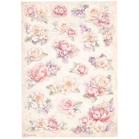 Stamperia - Romance Forever Collection - A4 Rice Paper - Floral Background