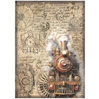 Stamperia - Sir Vagabond in Fantasy World Collection - A4 Rice Paper - Train