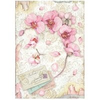 Stamperia - Orchids And Cats Collection - A4 Rice Paper - Pink Orchid