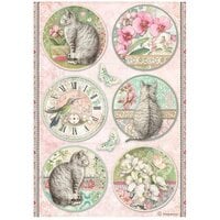 Stamperia - Orchids And Cats Collection - A4 Rice Paper - Six Rounds