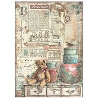 Stamperia - Brocante Antiques Collection - A4 Rice Paper - Teddy Bears