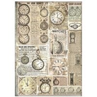 Stamperia - Brocante Antiques Collection - A4 Rice Paper - Clocks
