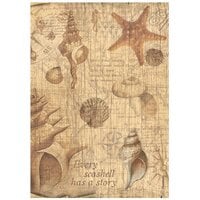 Stamperia - Sea Land Collection - A4 Rice Paper - Shells